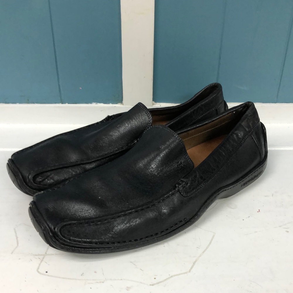 Donald J. Pliner Sport Mens Black Eiver leather Driving Moccasins US size 9